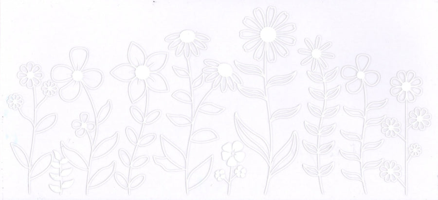 White Outlined Flowers