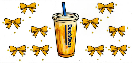 Dutch Bros Coffee Cup and Bows