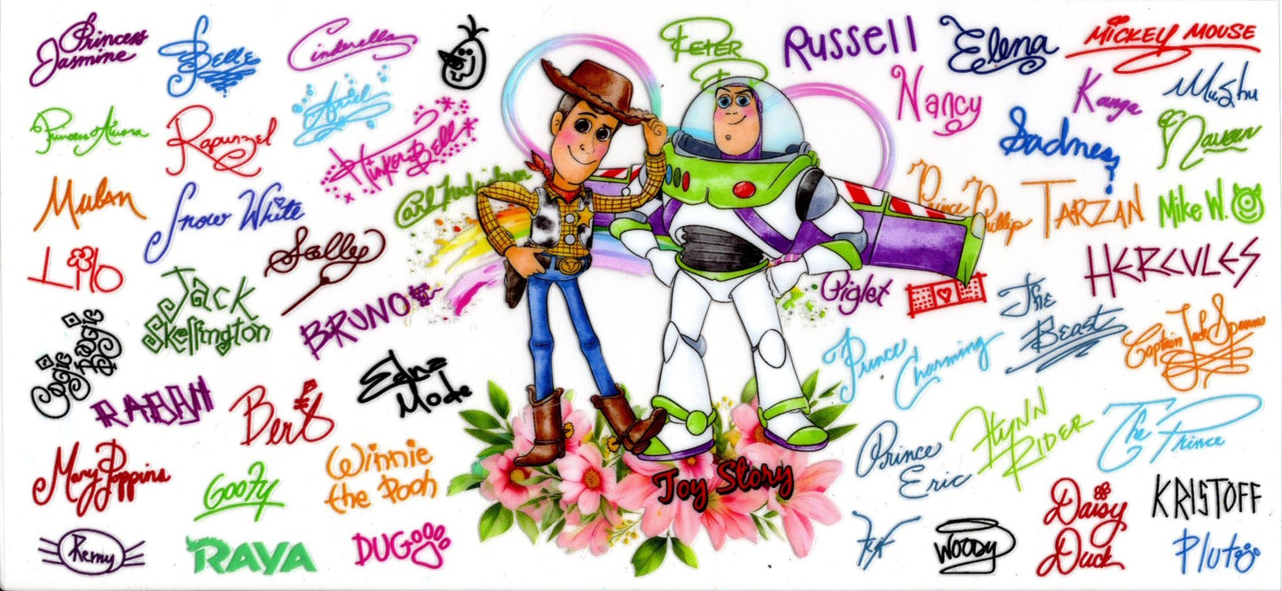 Buzz and Woody Toy Story Disney Signatures