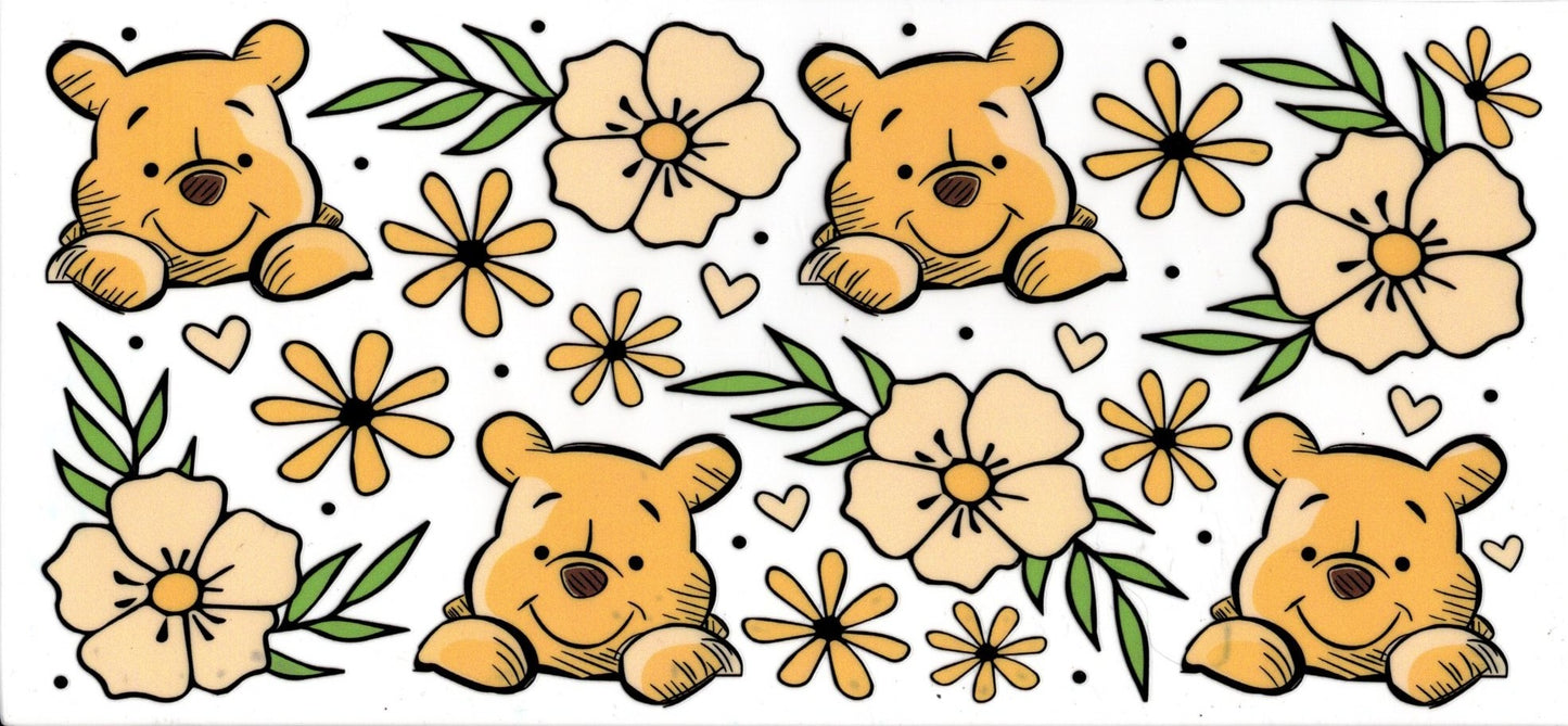 Winnie The Pooh and Flowers