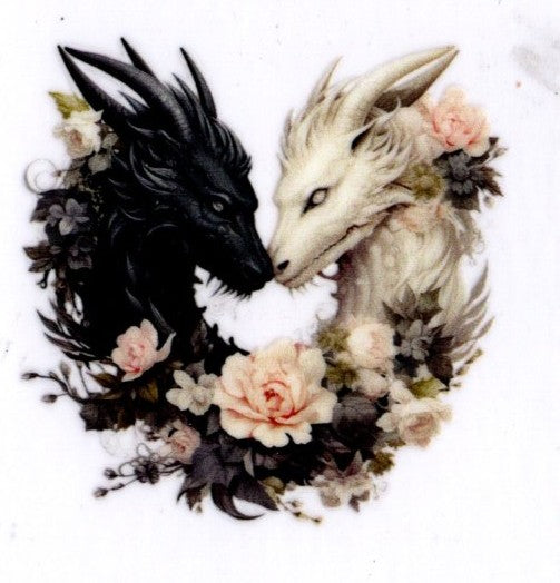 Dragon Heart With Flowers