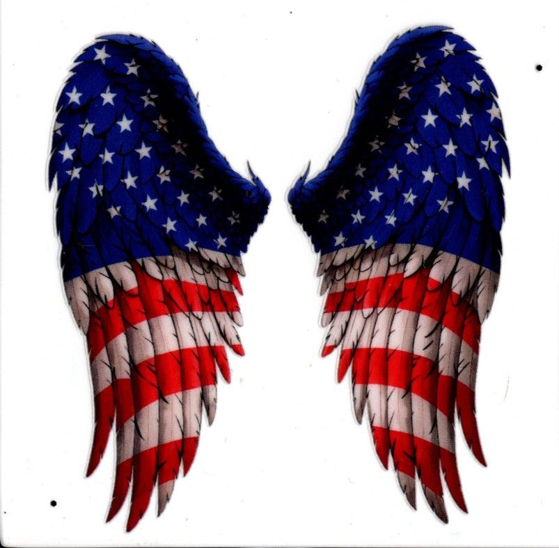 American Flag Angel Wings
