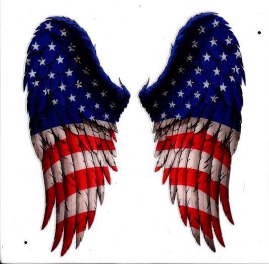 American Flag Angel Wings