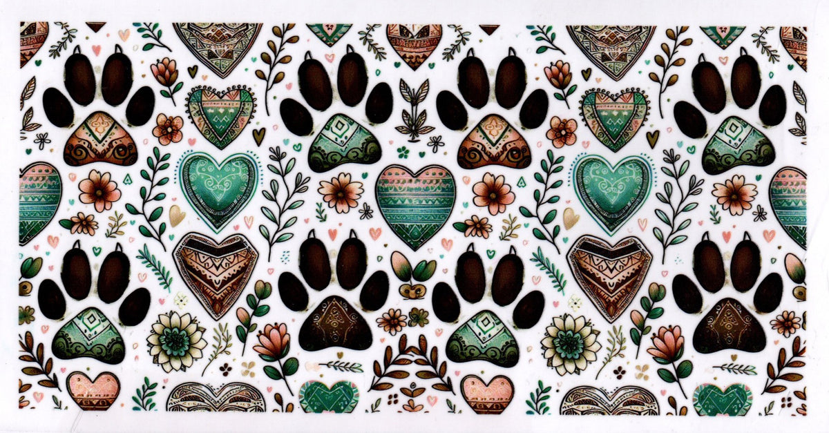 Boho Colored Dog Prints