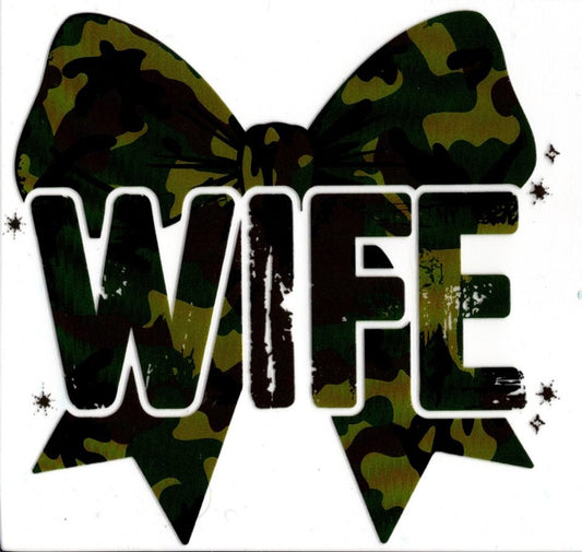 Military Wife Camo Bow