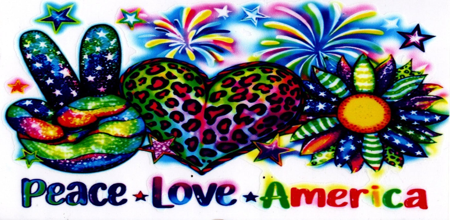 Peace Love America Colorful