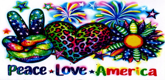 Peace Love America Colorful