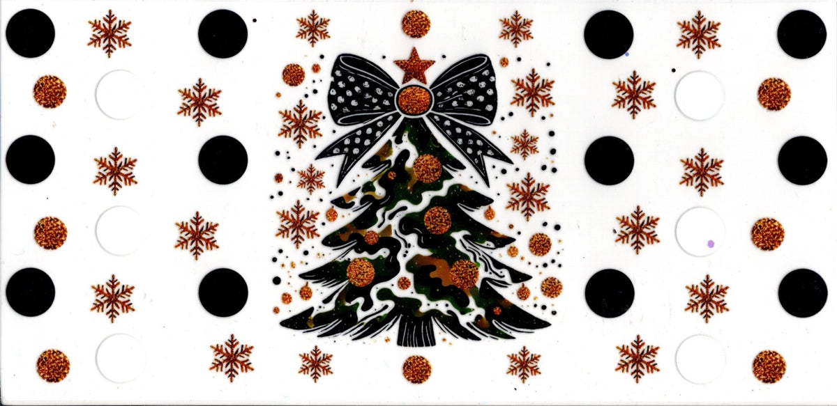 Christmas Tree Black and Gold