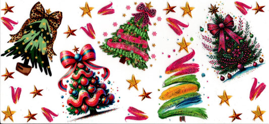 Colorful Christmas Trees