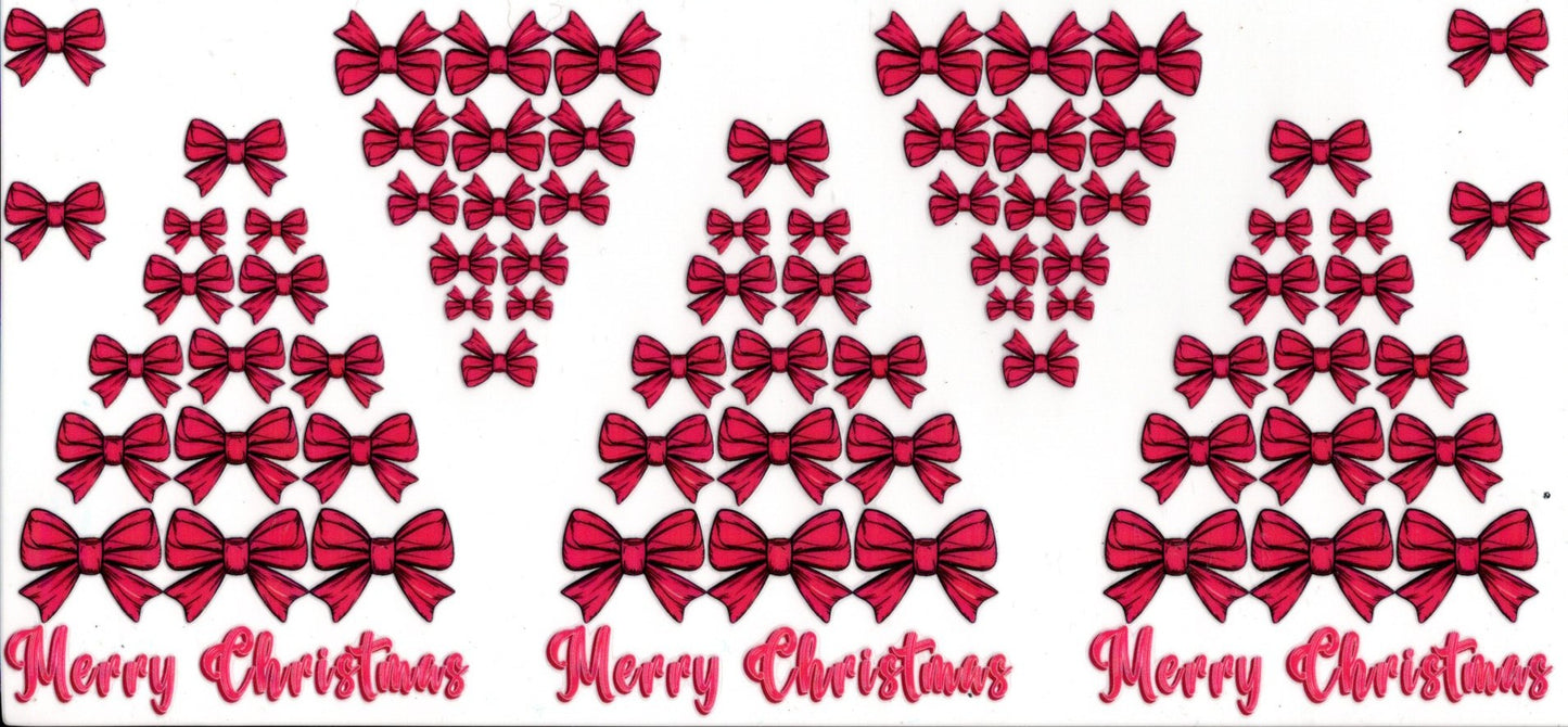 Pink Bows Christmas Trees