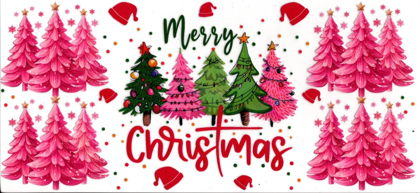 Merry Christmas Pink Trees