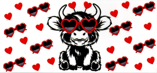 Cow Red Heart Valentines