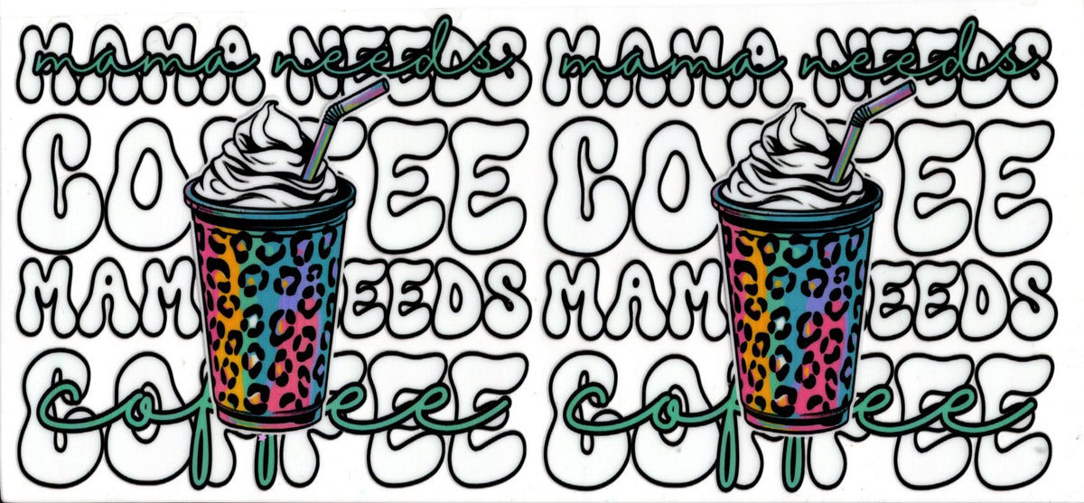 Mama Needs Coffee Colorful Cheetah