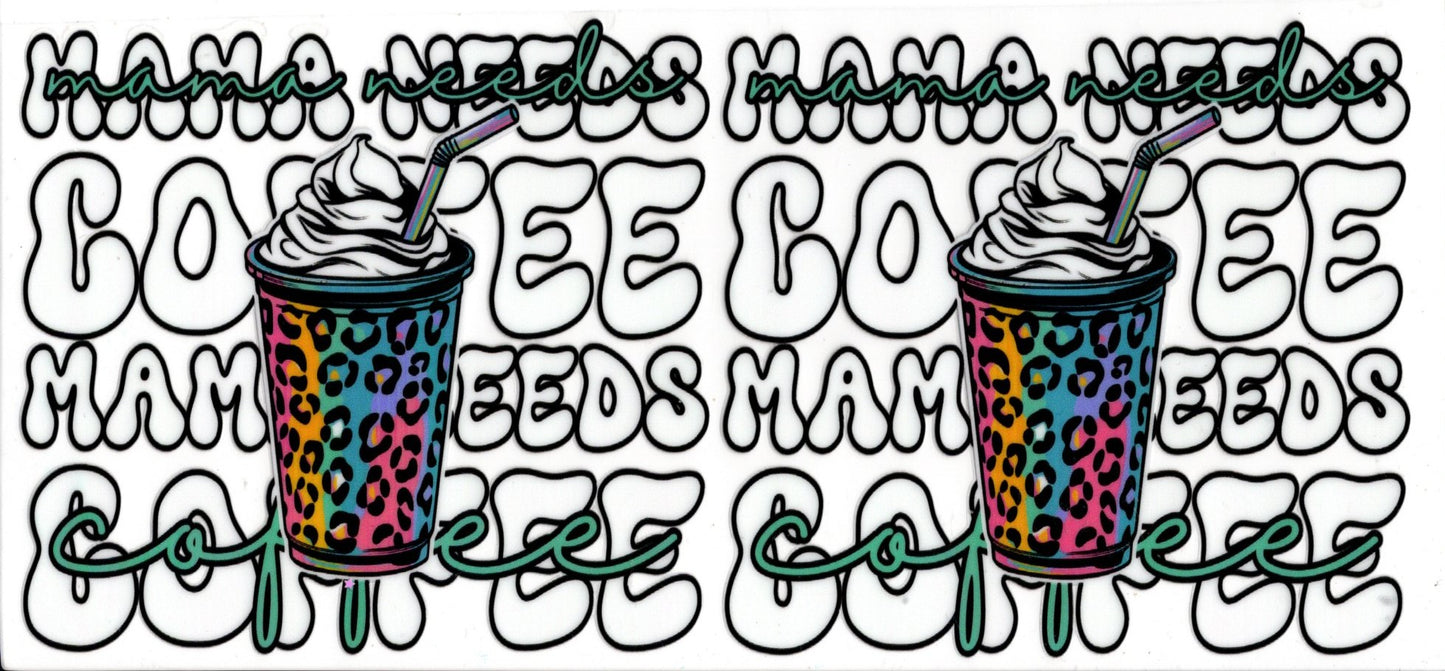 Mama Needs Coffee Colorful Cheetah