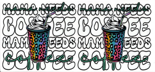 Mama Needs Coffee Colorful Cheetah