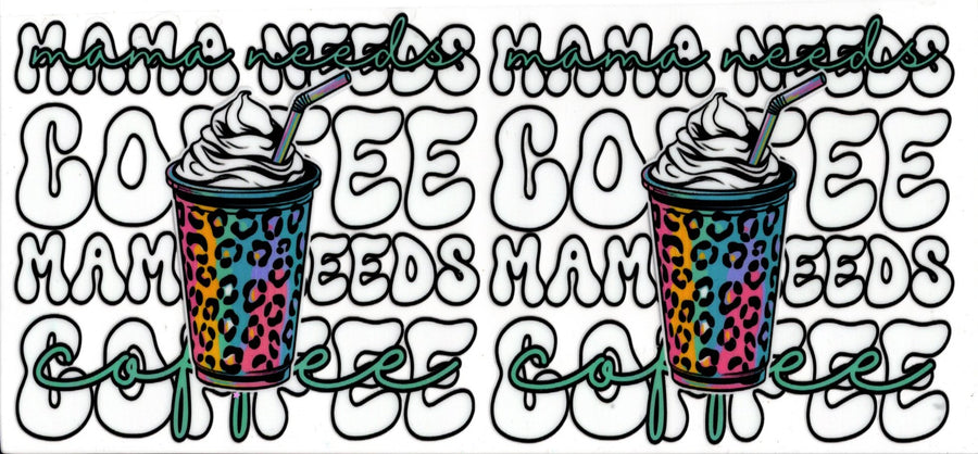 Mama Needs Coffee Colorful Cheetah