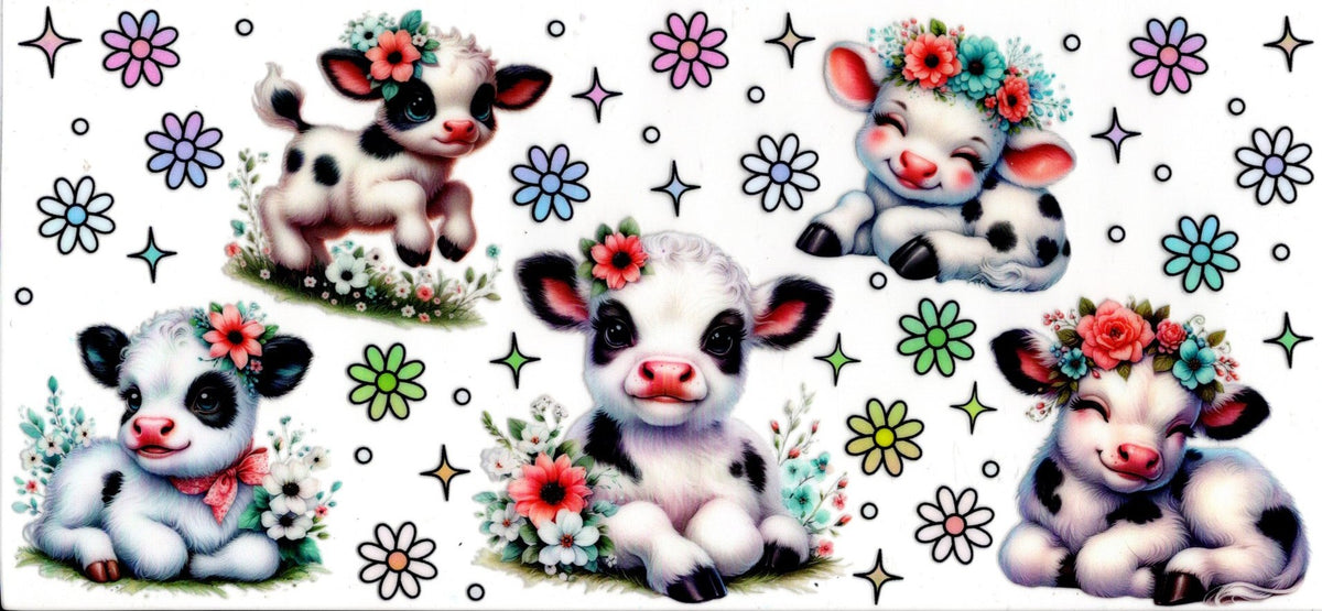 Spring Flowers Cow