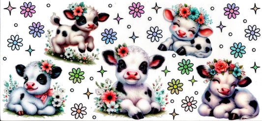 Spring Flowers Cow