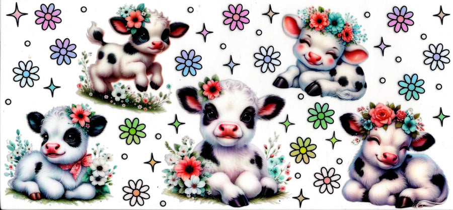 Spring Flowers Cow