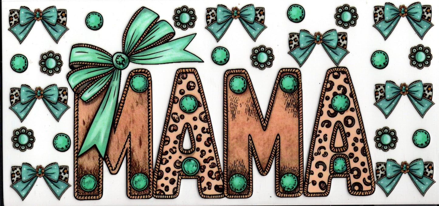 Turquoise Mama With Bows