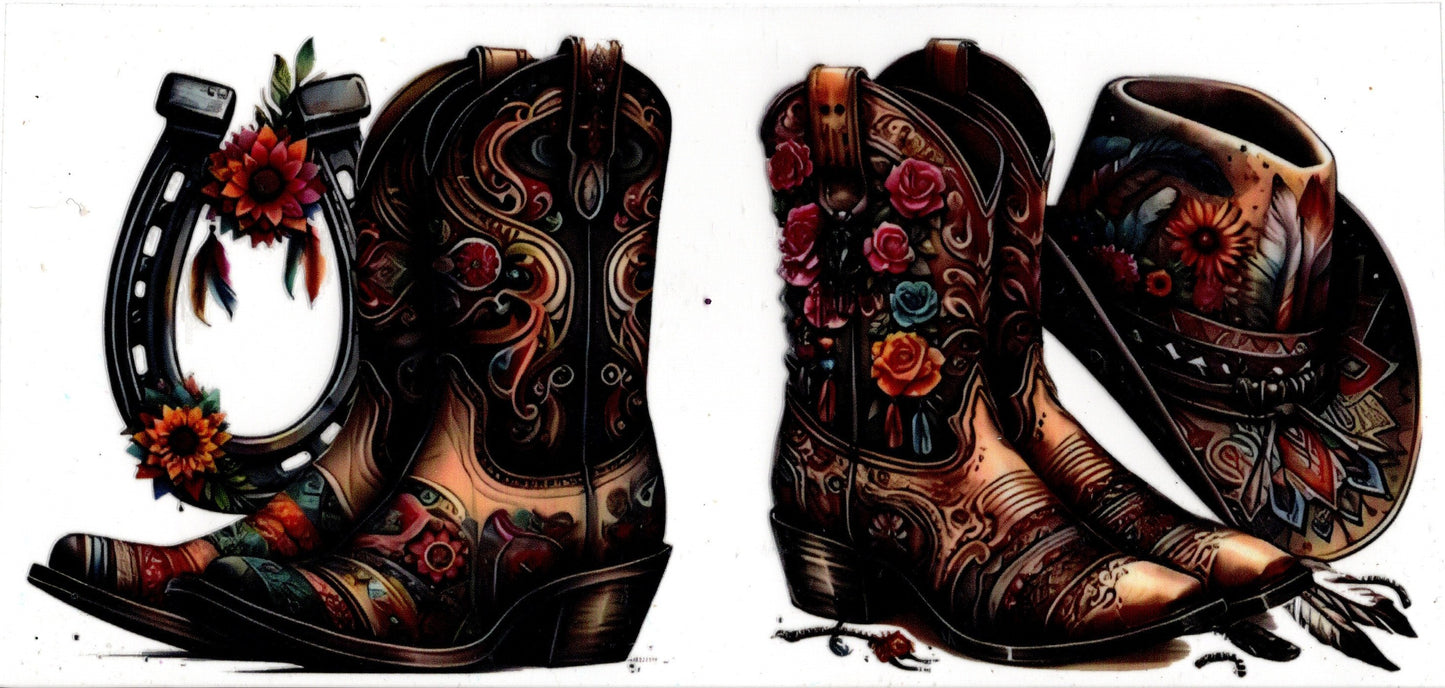 Boots Hat Horseshoe Western