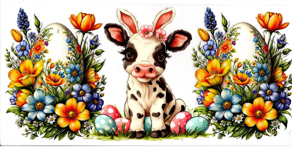 Easter Cow with Flowers