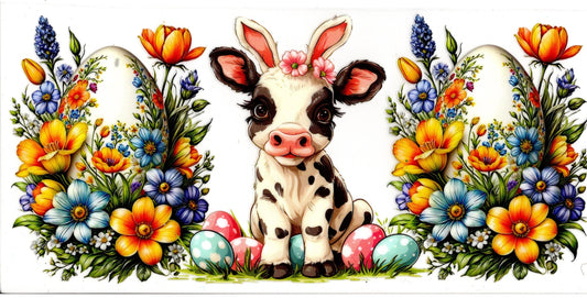 Easter Cow with Flowers