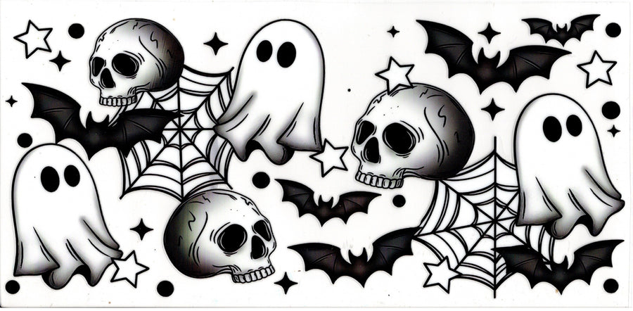 Halloween Skulls and Ghosts