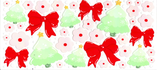 Christmas Trees Bows Flowers