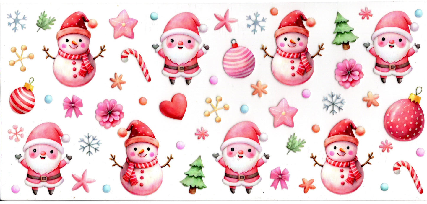 Santa and Snowmen