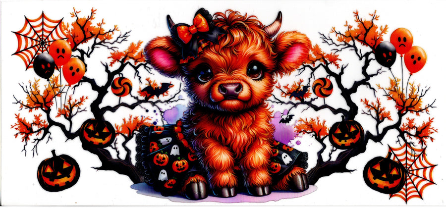 Highland Cow Halloween Tree