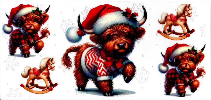 Baby Highland Cows and Rocking Horses ~ Christmas