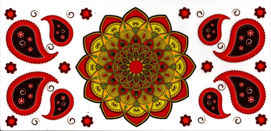 Yellow Red and Purple Mandala