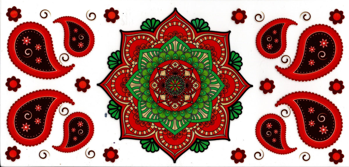 Green Red and Purple Mandala