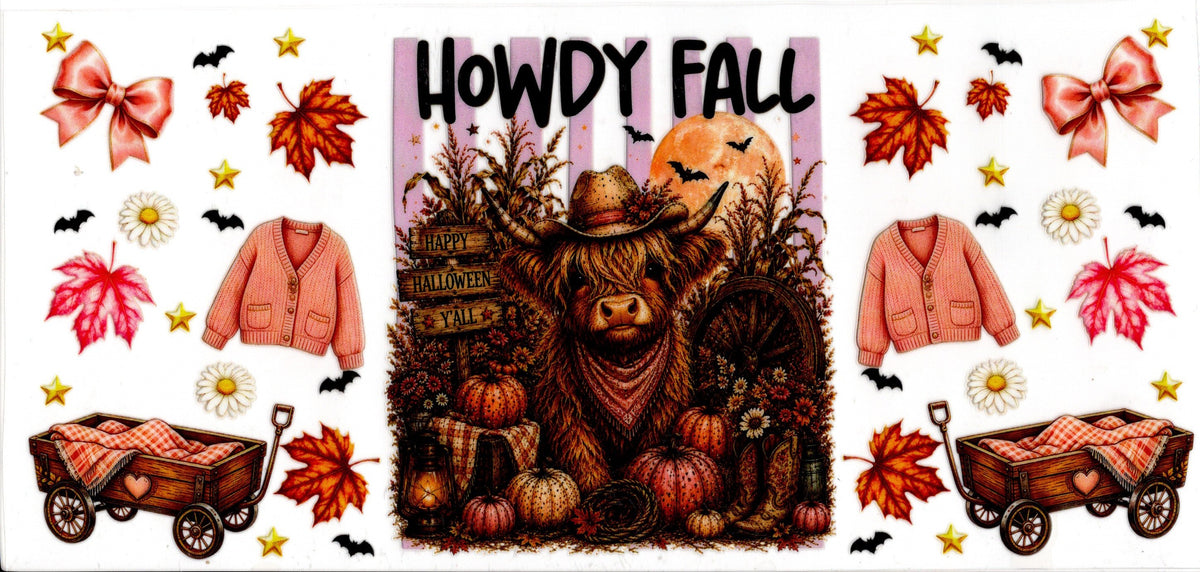 Howdy Fall Highland Cow