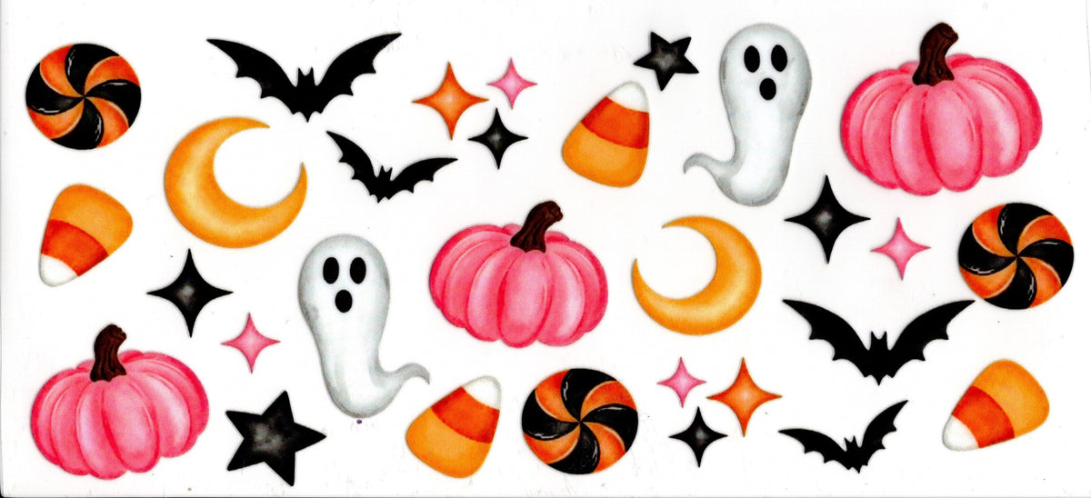 Pumpkins Ghosts Candy Corn Bats