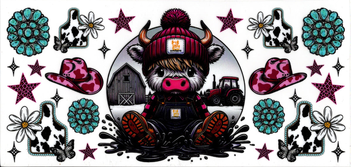 Highland Cow and Western Things ~ Pink