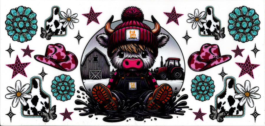 Highland Cow and Western Things ~ Pink
