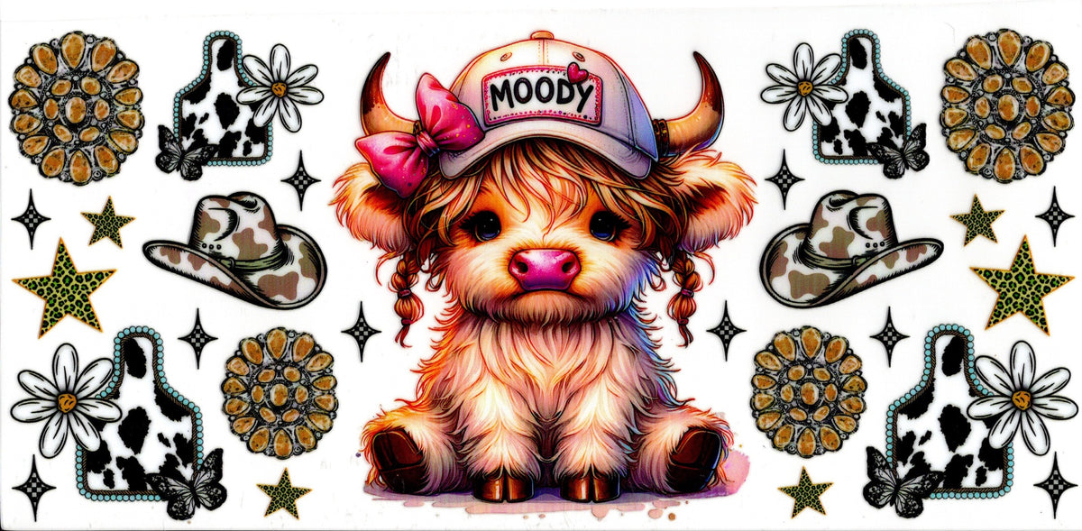 Blonde Highland Cow and Western Things ~ Moody Hat
