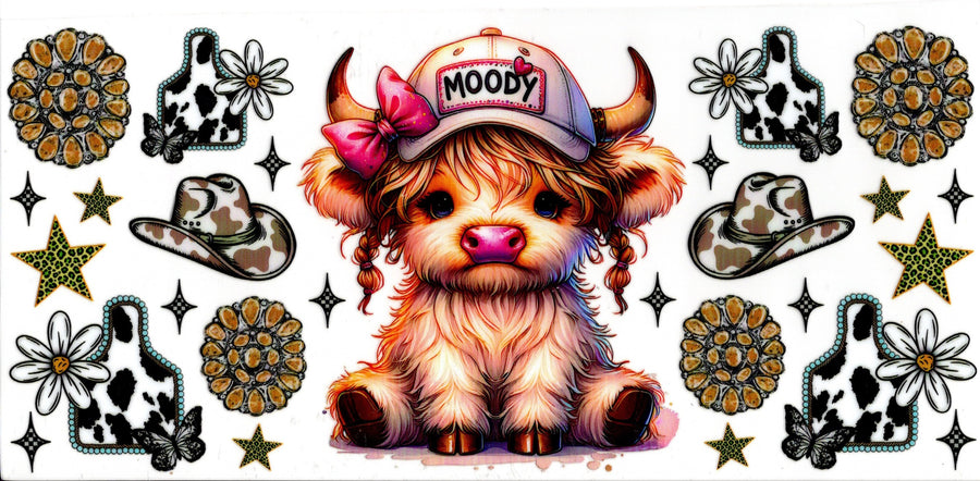 Blonde Highland Cow and Western Things ~ Moody Hat