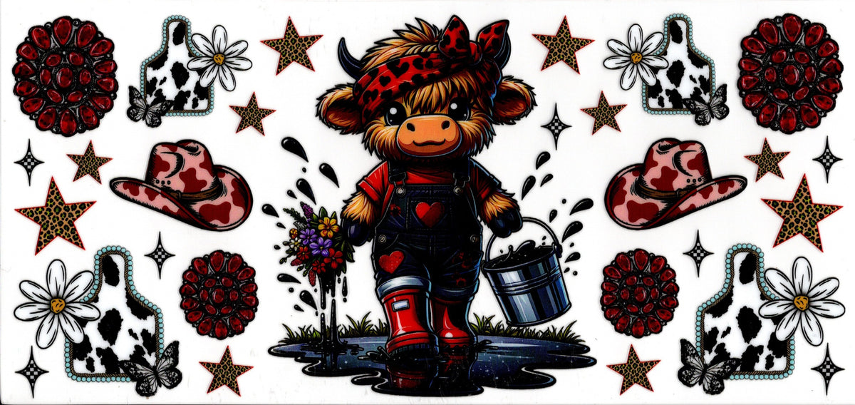Highland Cow and Western Things ~ Red Heart Outfit