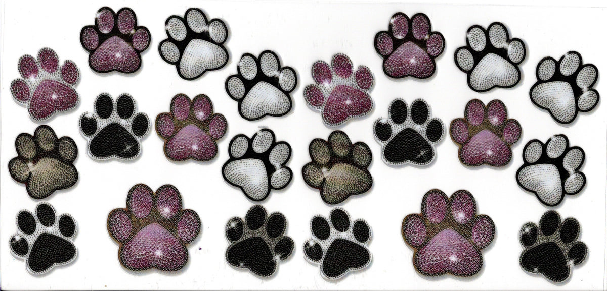 Bedazzled Paw Prints