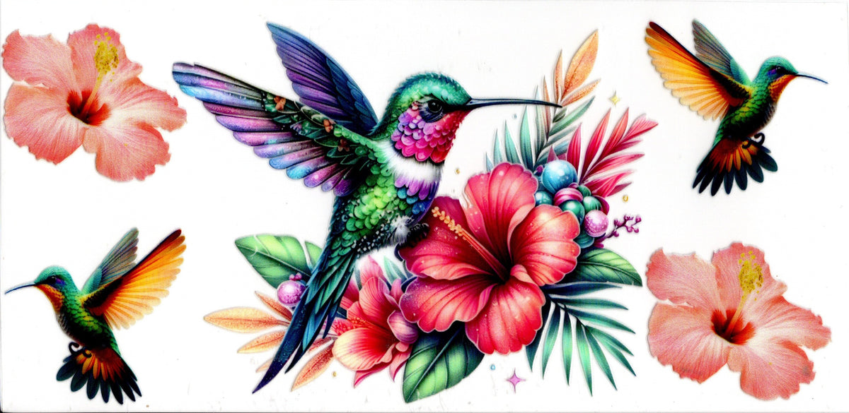 Hummingbird and Flowers
