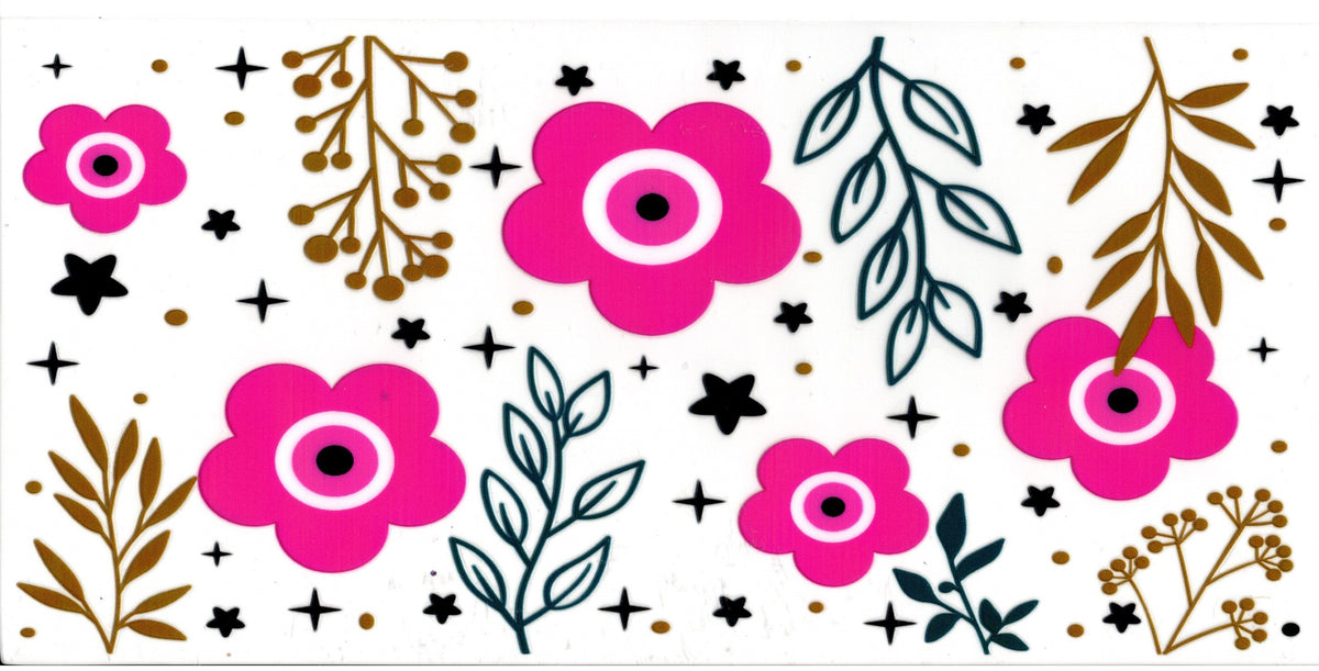 Pink Flowers and Stems