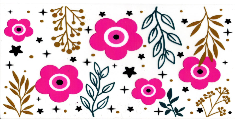 Pink Flowers and Stems