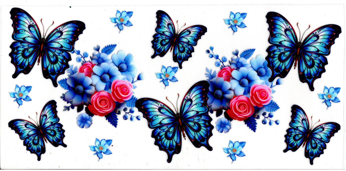 Teal/Blue Butterflies