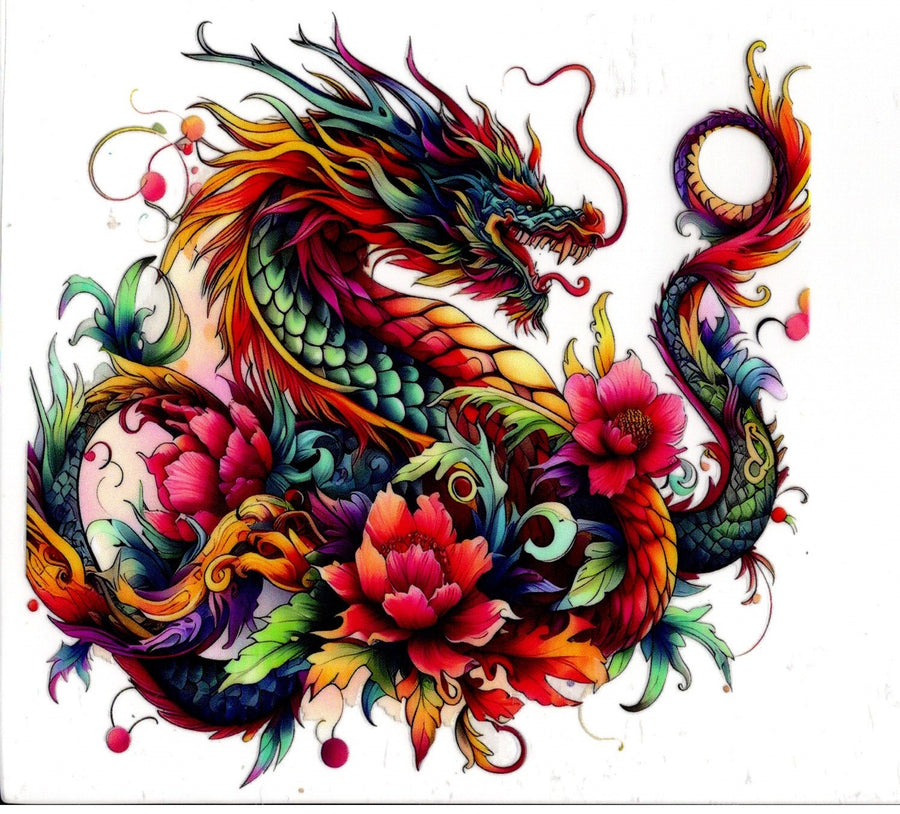 Dragon and Flowers