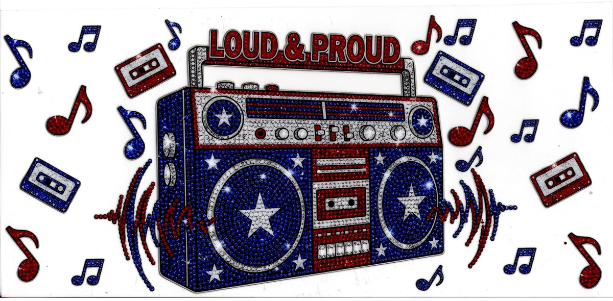 Loud and Proud Jeweled Music 4th of July