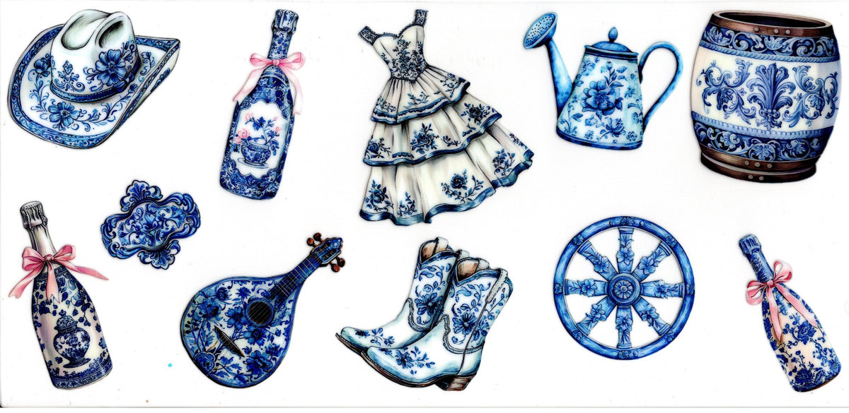 Blue Floral Western Things