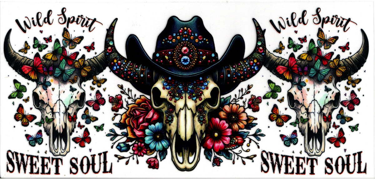 Cow Skull Head ~ Wild Spirit Sweet Soul